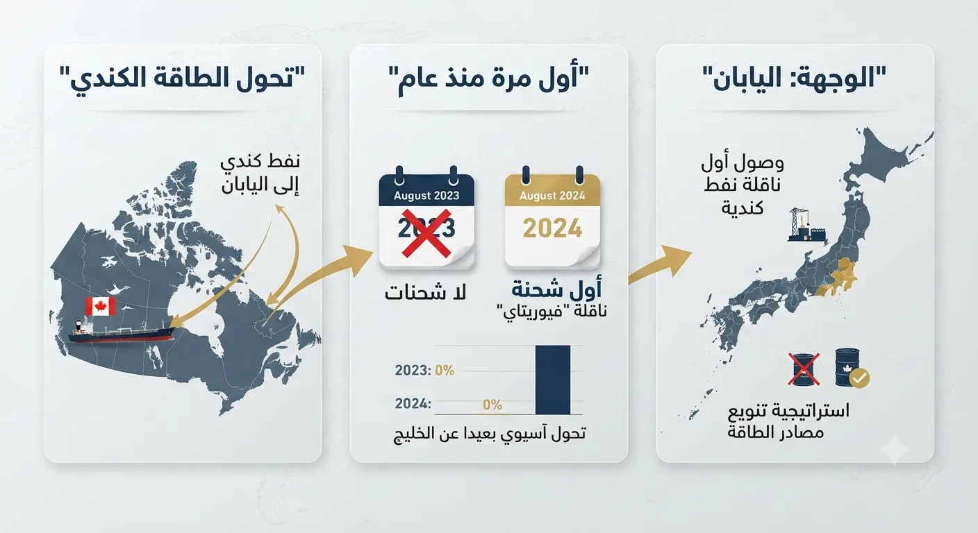 نفط كندي إلى اليابان لأول مرة منذ عام.. تحول آسيوي بعيدا عن الخليج