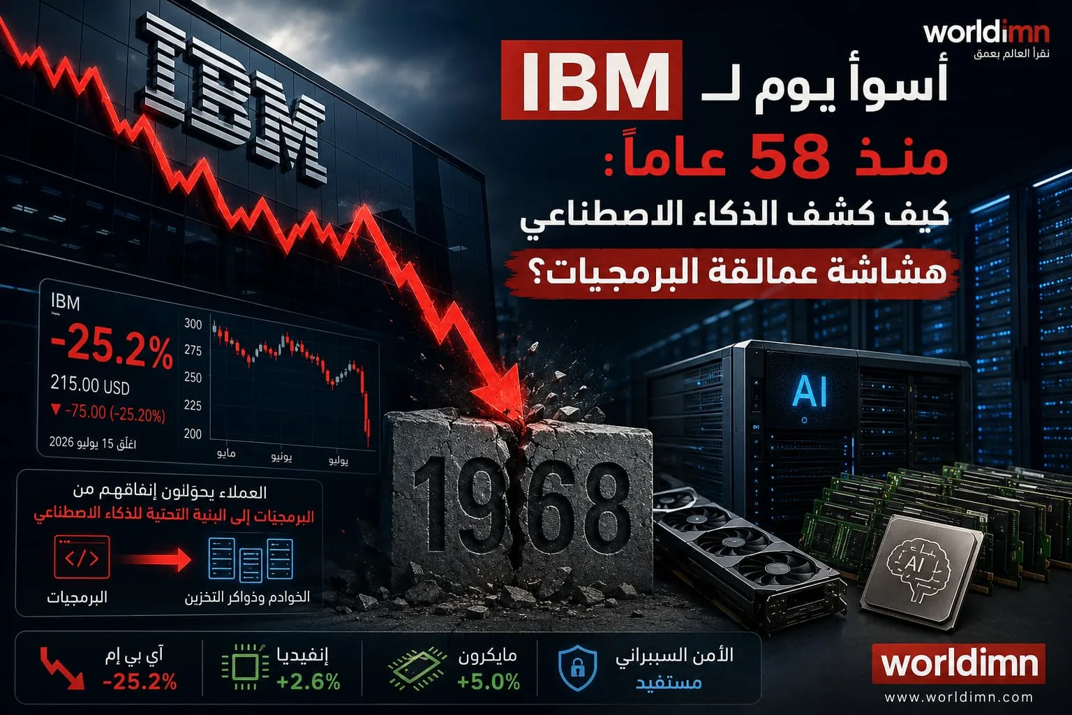 أسوأ يوم لِـ IBM منذ 58 عاماً