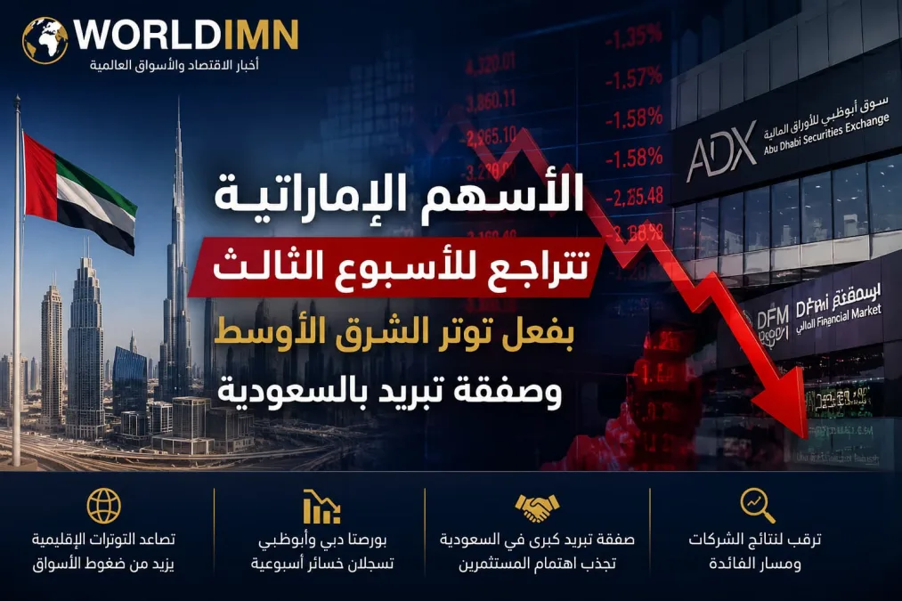 الأسهم الإماراتية تسجل ثالث خسارة أسبوعية مع تصاعد التوتر الإقليمي