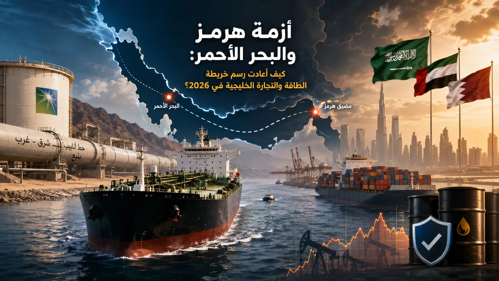 أزمة هرمز والبحر الأحمر: كيف أعادت رسم خريطة الطاقة والتجارة الخليجية في 2026؟