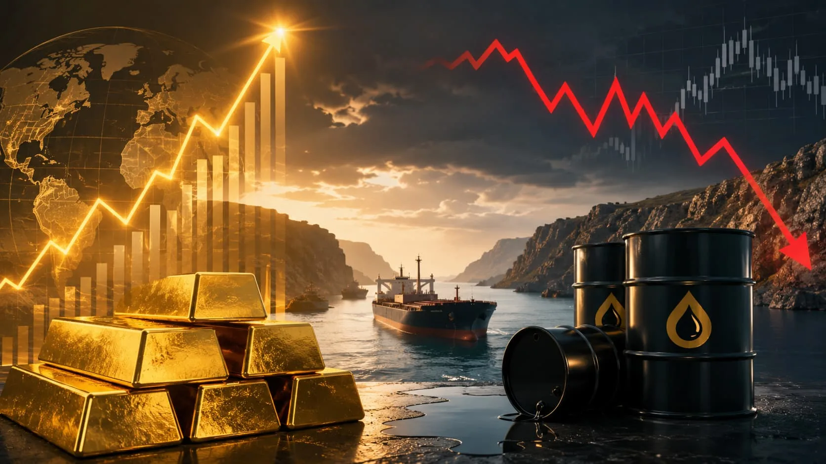 برنت يهبط دون 90 دولاراً والذهب يقفز نحو 4100.. أسواق مرتبطة بمصير هرمز