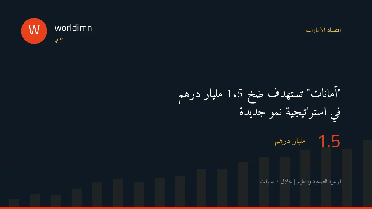 “أمانات” تعتمد استراتيجية نمو جديدة وتستهدف ضخ 1.5 مليار درهم خلال 3 سنوات