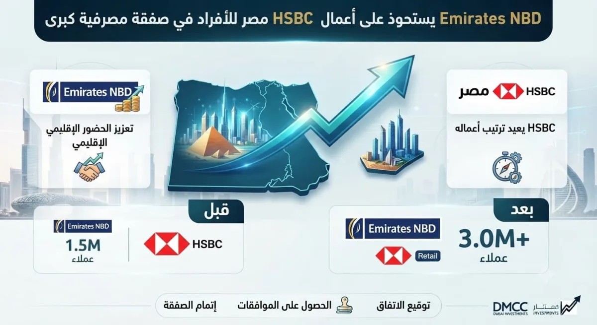 Emirates NBD يستحوذ على أعمال HSBC مصر للأفراد في صفقة مصرفية كبرى