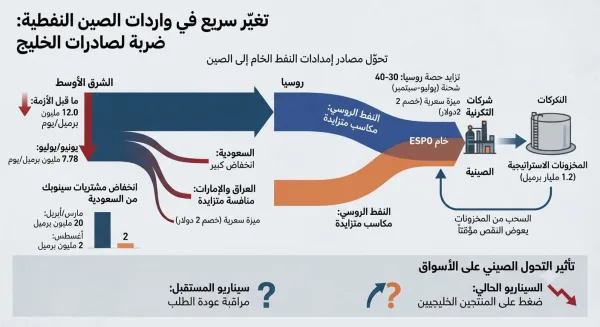الصين تخفض واردات النفط.. ضربة جديدة لصادرات الخليج