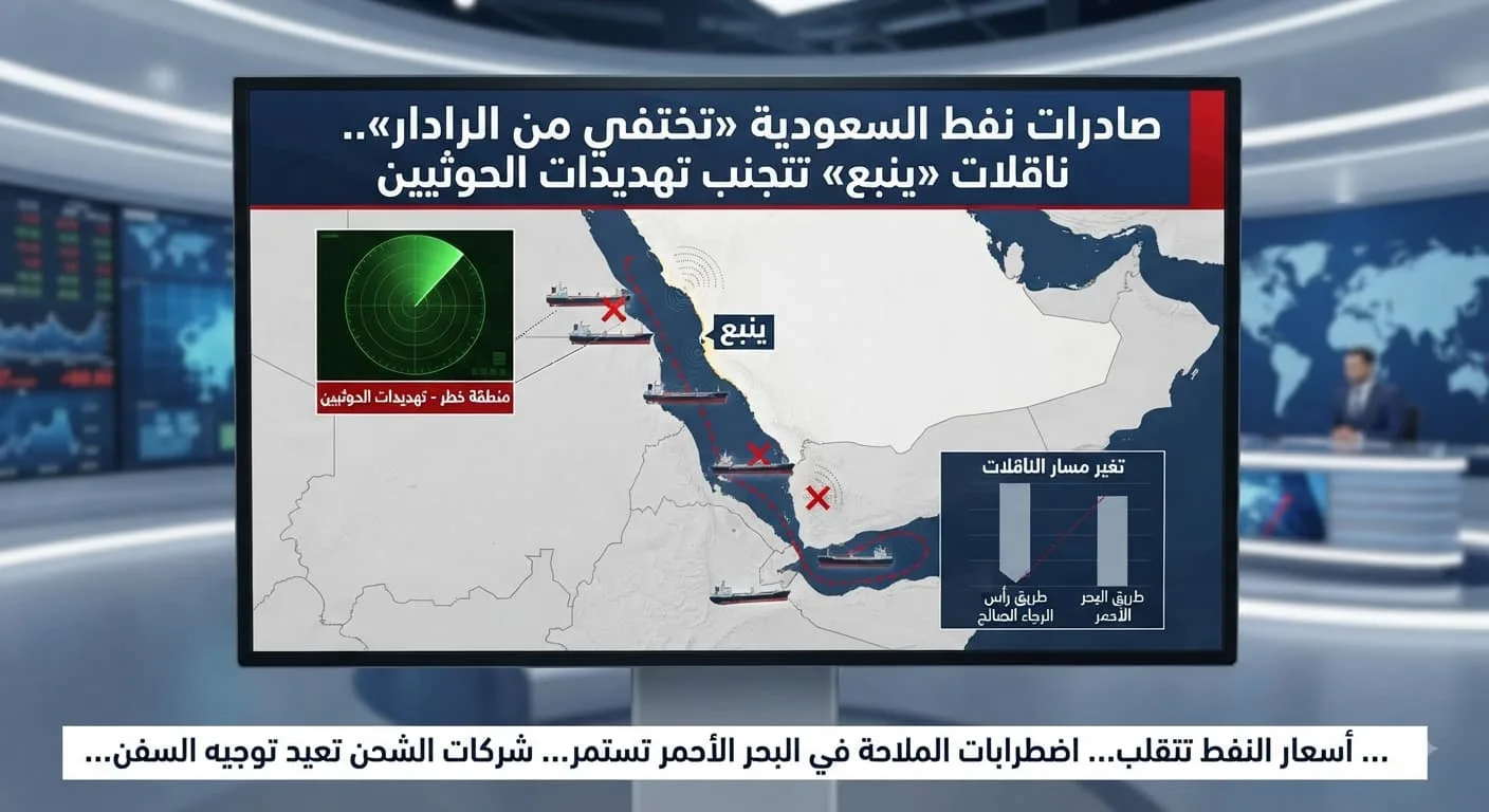 صادرات نفط السعودية «تختفي من الرادار».. ناقلات «ينبع» تتجنب تهديدات الحوثيين