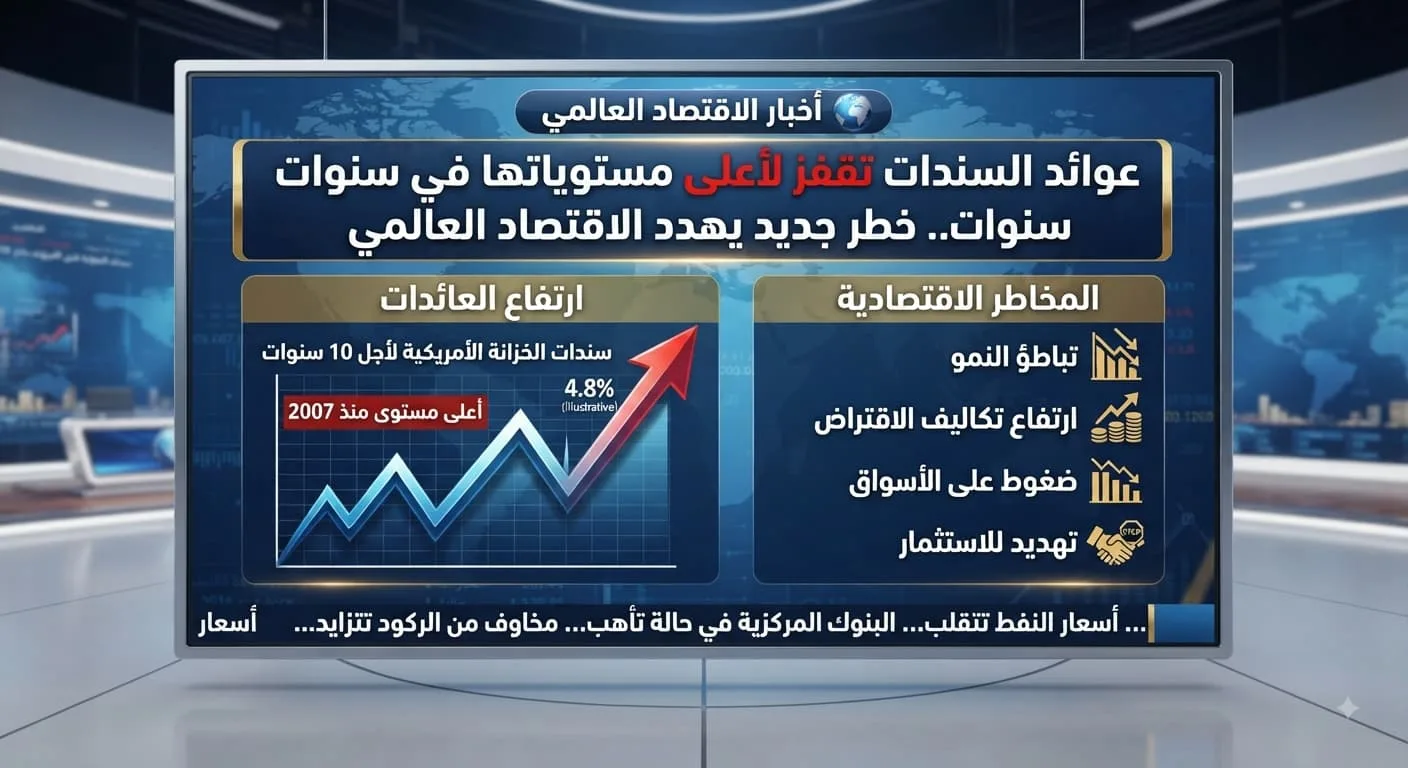 عوائد السندات تقفز لأعلى مستوياتها في سنوات.. خطر جديد يهدد الاقتصاد العالمي