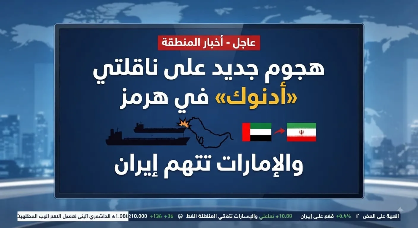 هجوم جديد على ناقلتي «أدنوك» في هرمز.. والإمارات تتهم إيران