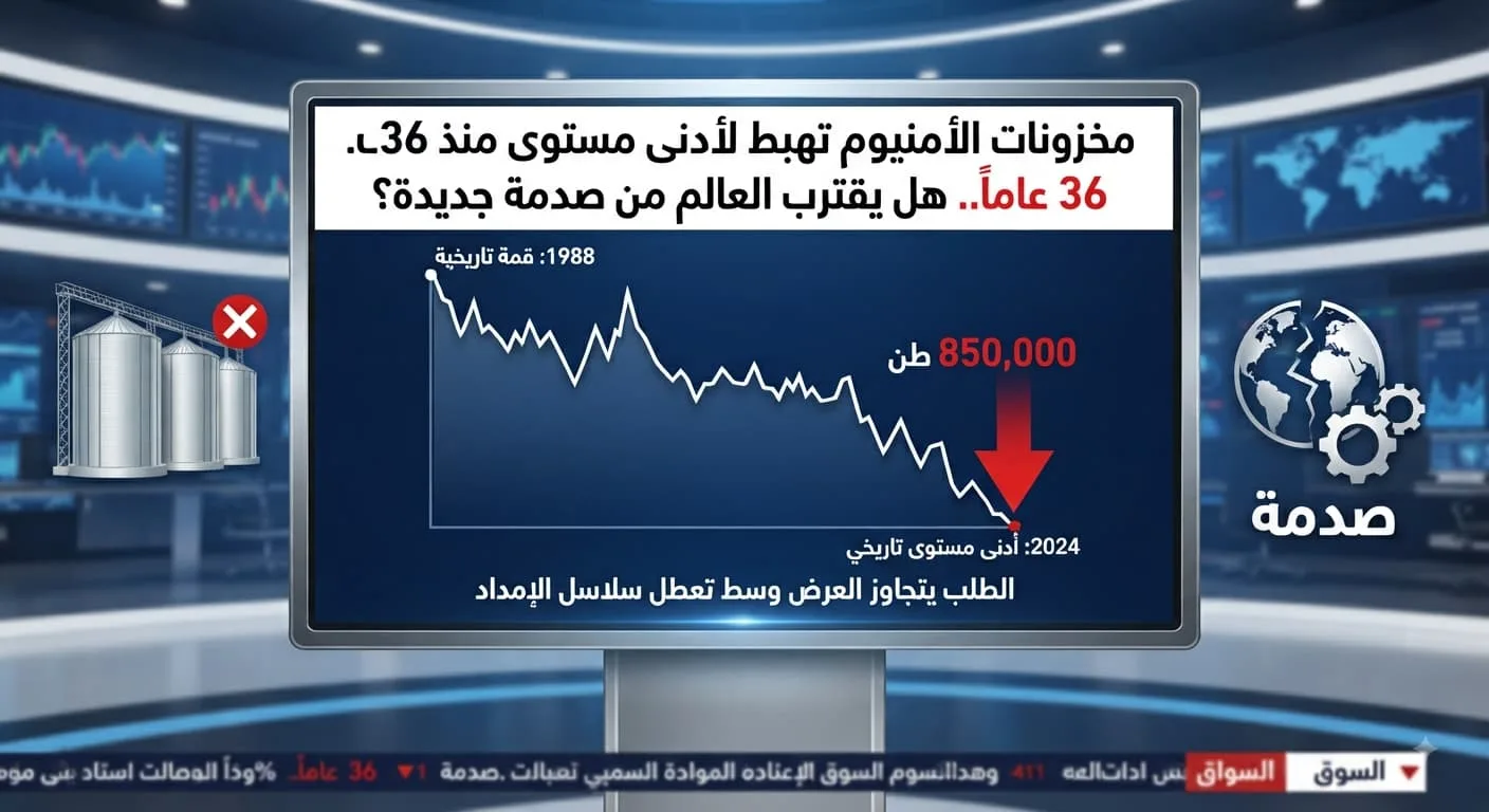 مخزونات الألمنيوم تهبط لأدنى مستوى منذ 36 عاماً.. هل يقترب العالم من صدمة جديدة؟