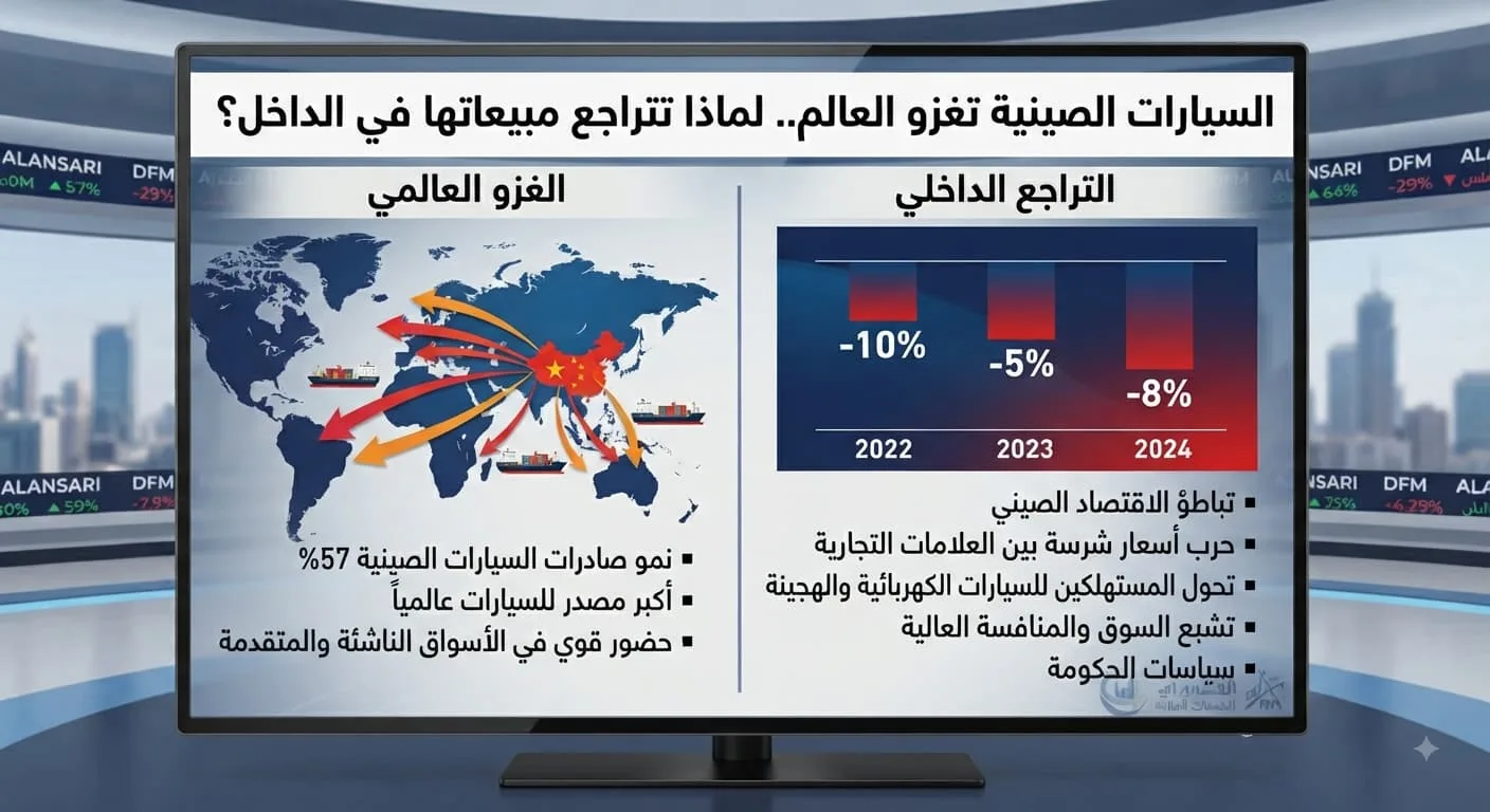 السيارات الصينية تغزو العالم.. لماذا تتراجع مبيعاتها في الداخل؟