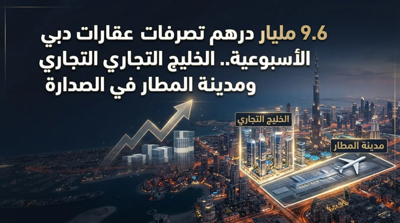 9.6 مليار درهم تصرفات عقارات دبي الأسبوعية.. الخليج التجاري ومدينة المطار في الصدارة