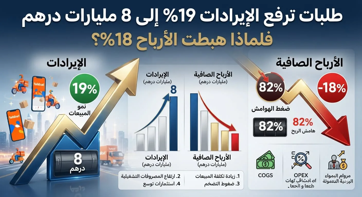 طلبات ترفع الإيرادات 19% إلى 8 مليارات درهم.. فلماذا هبطت الأرباح 18%؟