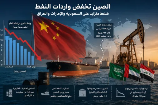 الصين تخفض واردات النفط.. ضغط متزايد على السعودية والإمارات والعراق