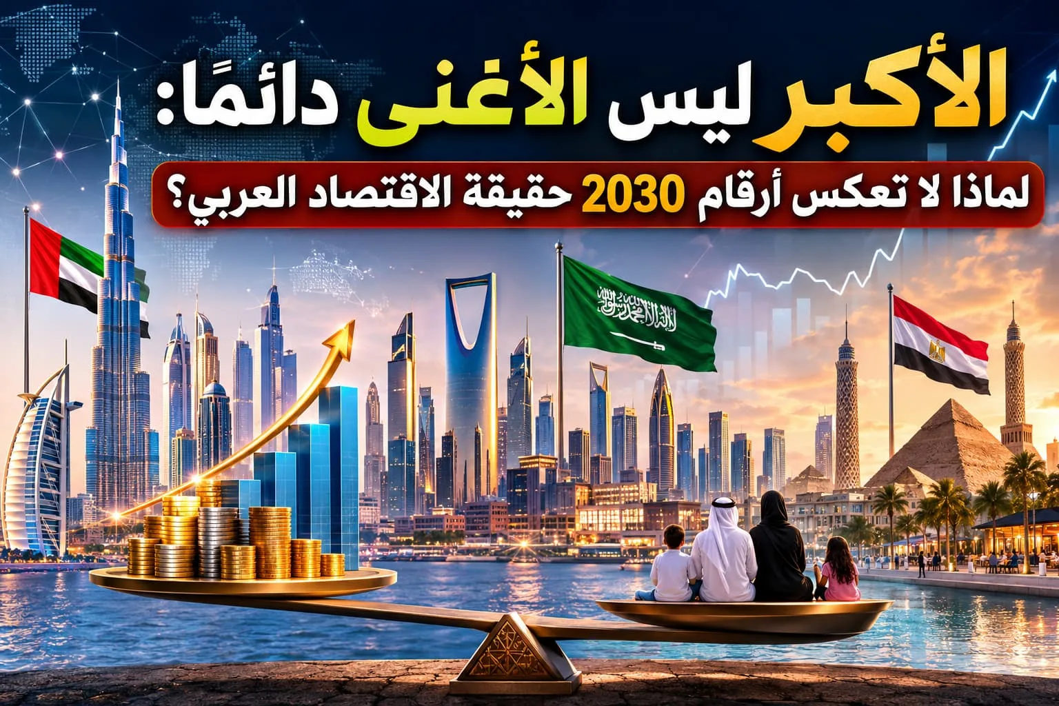 الأكبر ليس الأغنى دائماً: لماذا لا تعكس أرقام 2030 حقيقة الاقتصاد العربي؟